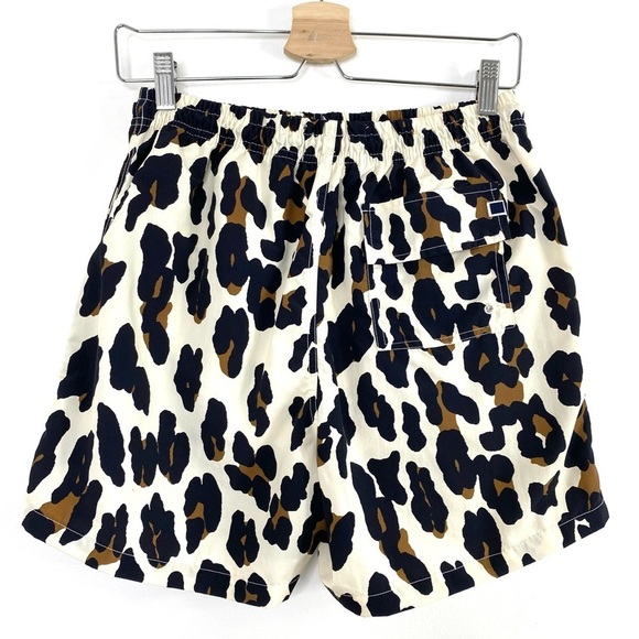 Solid & Striped Leopard Print Swim Board Shorts - Picture 3 of 9